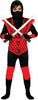 GP83256 – Ninja Krieger Karnevalskostüm Rot – Größe: 110/116 – Farbe: Rot