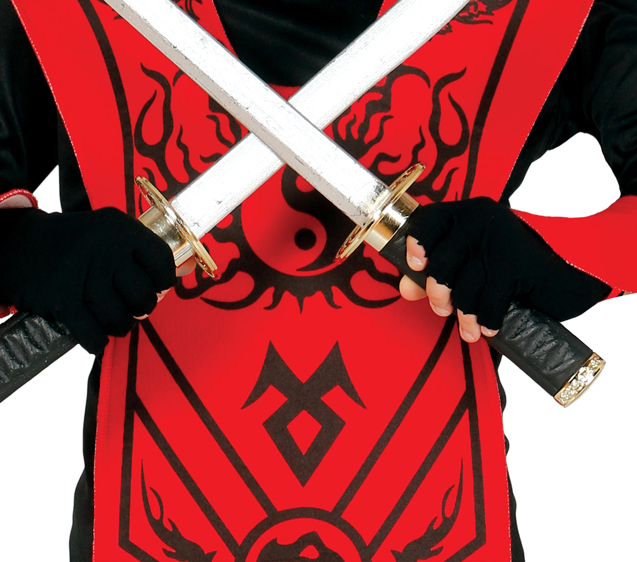 GP83256 – Ninja Krieger Karnevalskostüm Rot – Größe: 140/146 – Farbe: Rot