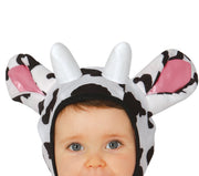 Kuh Kostüm für Babys mit Kapuze schwarz weiß, Bild 2