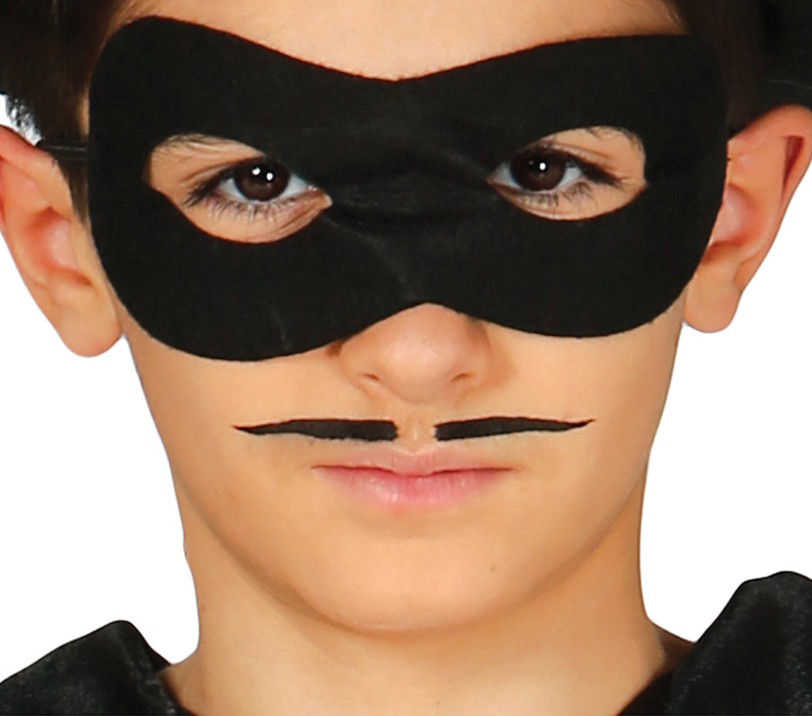 GP83337 – Bandit Abenteuerfigur Kinderkostüm Karneval – Größe: 98/104 – Farbe: Schwarz, Ansicht 2