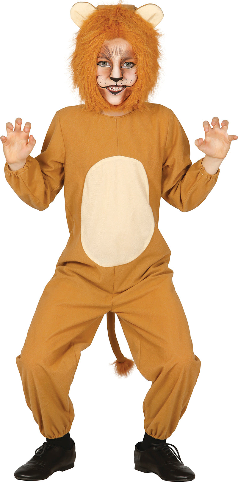 Löwe Kostüm Kapuze Schwanz Jumpsuit