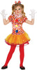 GP83395 – Clown Karnevalskostüm Buntes Kleid – Größe: 140/146 – Farbe: Rot