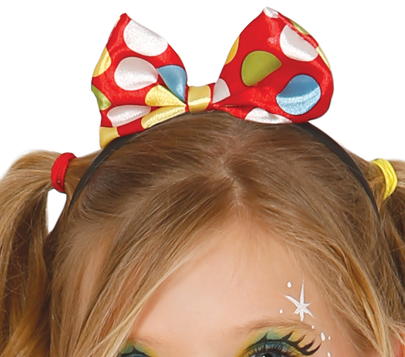 GP83395 – Clown Karnevalskostüm Buntes Kleid – Größe: 140/146 – Farbe: Rot
