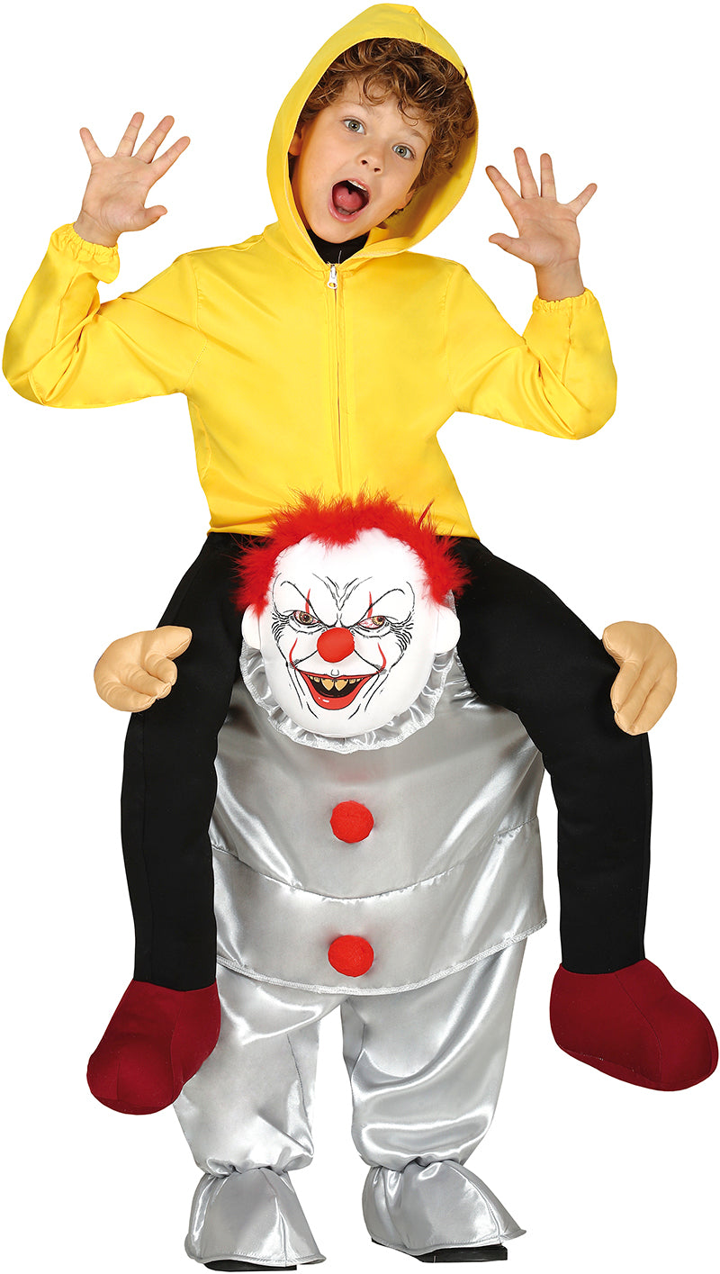 GP83412 – Clown Spuk Mit Gelbem Hoodie – Größe: 128/134, 140/146 – Farbe: Gelb