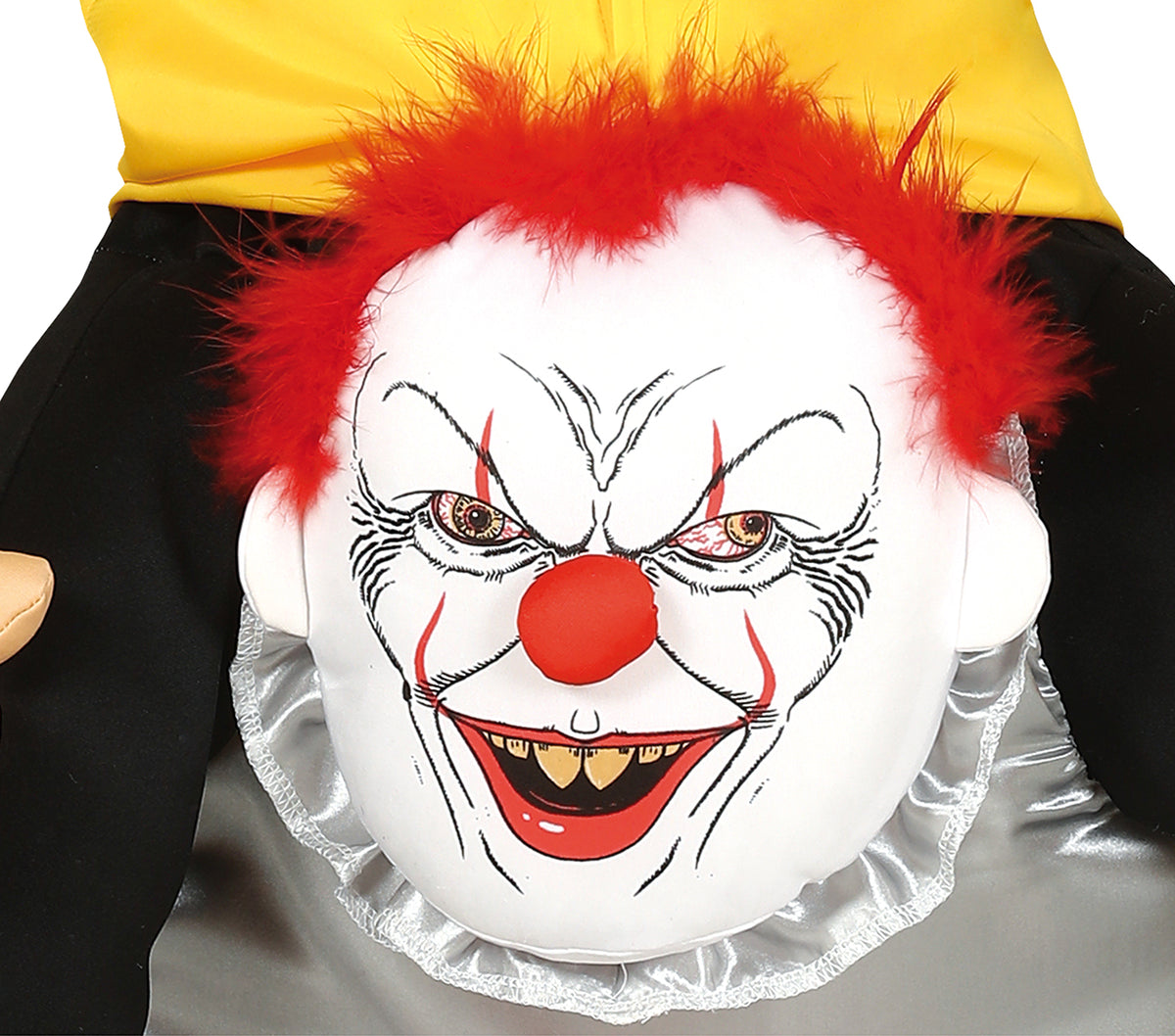 GP83412 – Clown Spuk Mit Gelbem Hoodie – Größe: 128/134, 140/146 – Farbe: Gelb