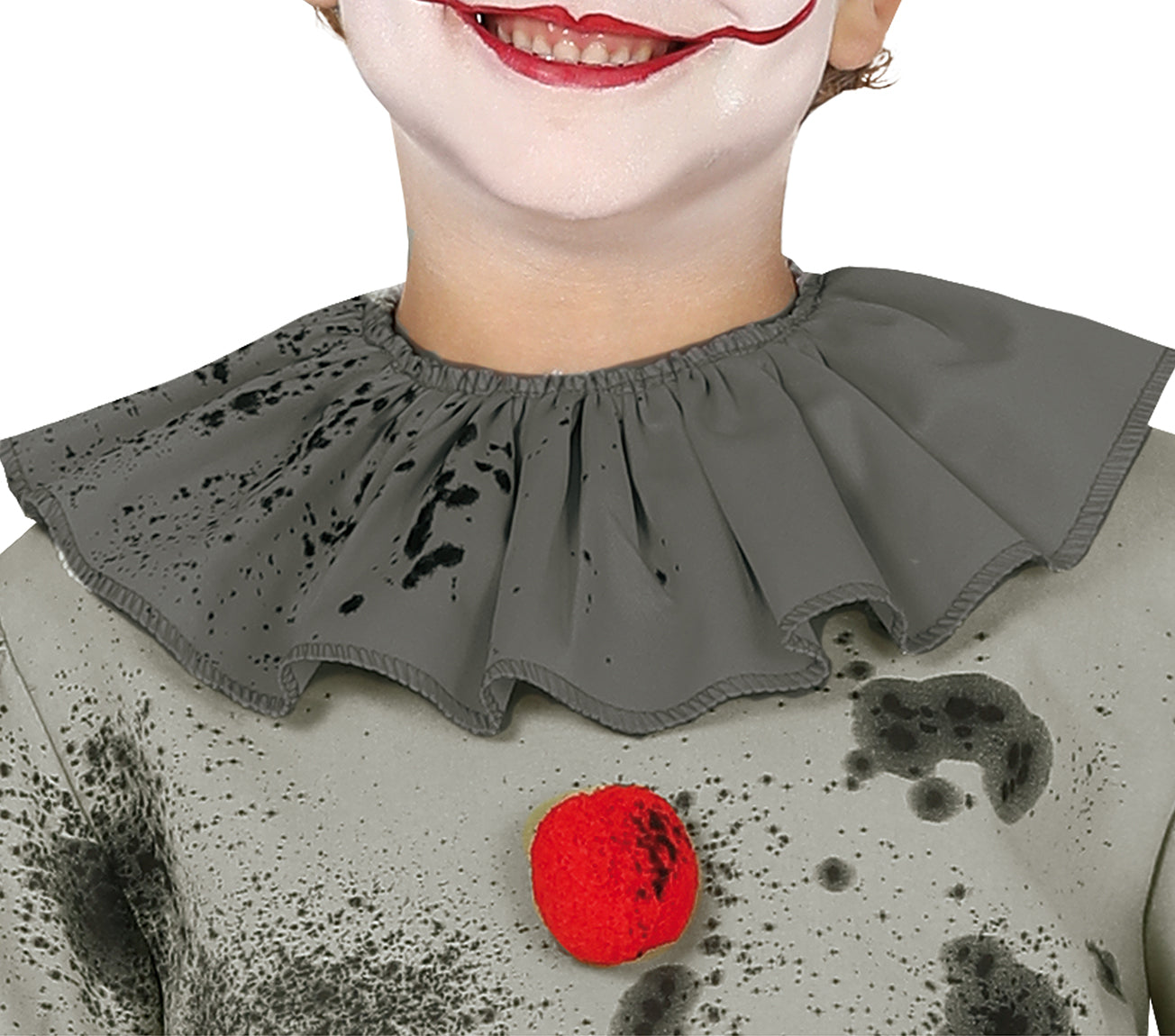 GP83417 – Clown Grusel Spezial Fasching Kostüm – Größe: 110/116 – Farbe: Grau