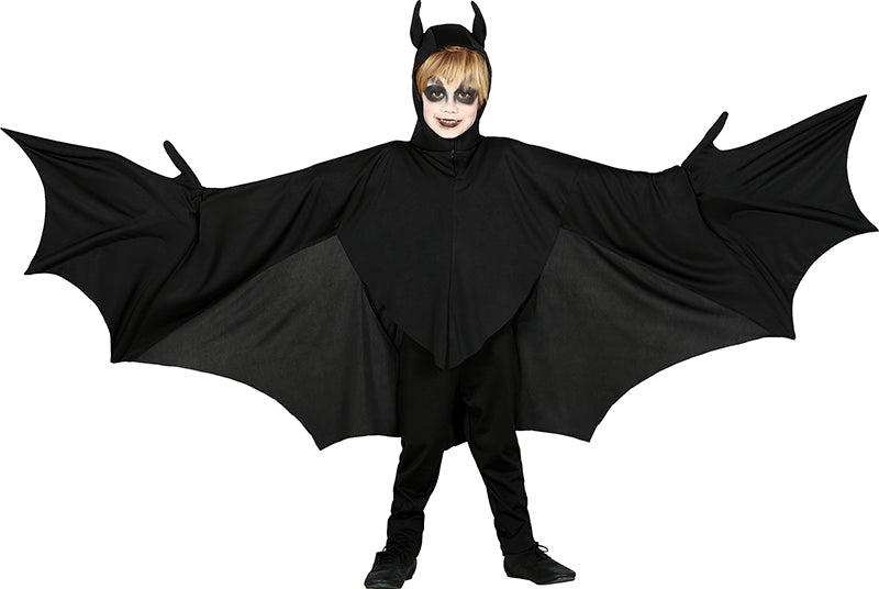 GP83434 – Fledermaus Abenteuer Kostüm – Größe: 128/134 – Farbe: Schwarz