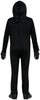 GP83449 – Skelett Halloween Kostüm Kapuzen Overall – Größe: 98/104, 110/116, 128/134, 140/146 – Farbe: Schwarz