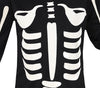 GP83449 – Skelett Halloween Kostüm Kapuzen Overall – Größe: 98/104, 110/116, 128/134, 140/146 – Farbe: Schwarz
