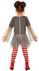 GP83508 – Clown Abenteuer Mini Kleid Kostüm – Größe: 98/104 – Farbe: Grau