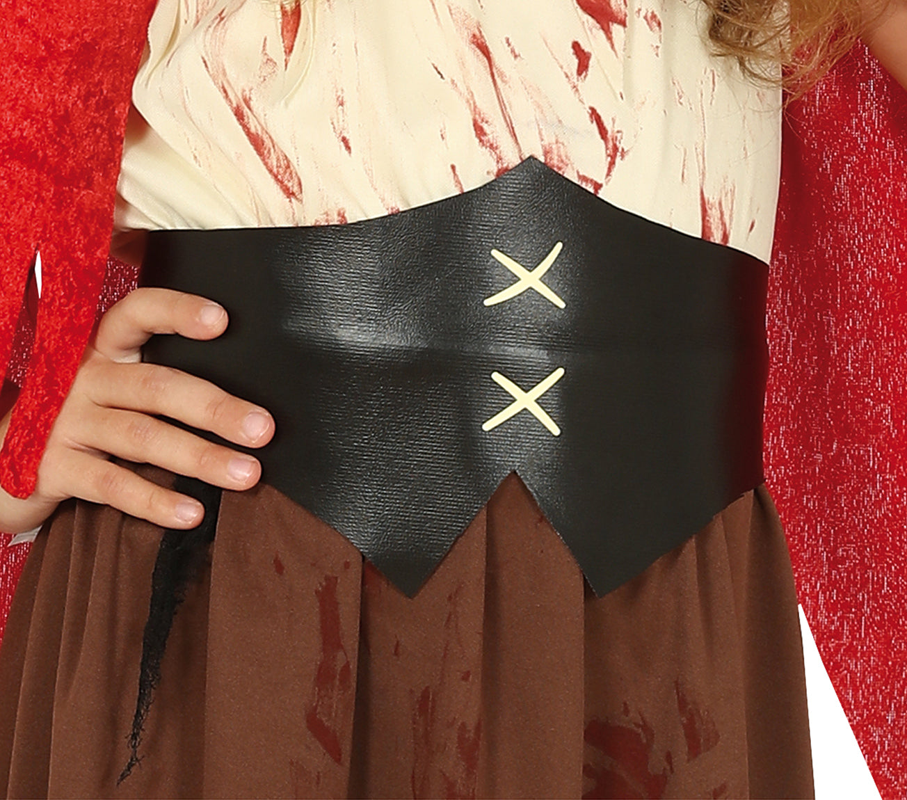GP83518 – Zombie Märchen Rotkäppchen Kostüm Kinder – Größe: 110/116 – Farbe: Braun