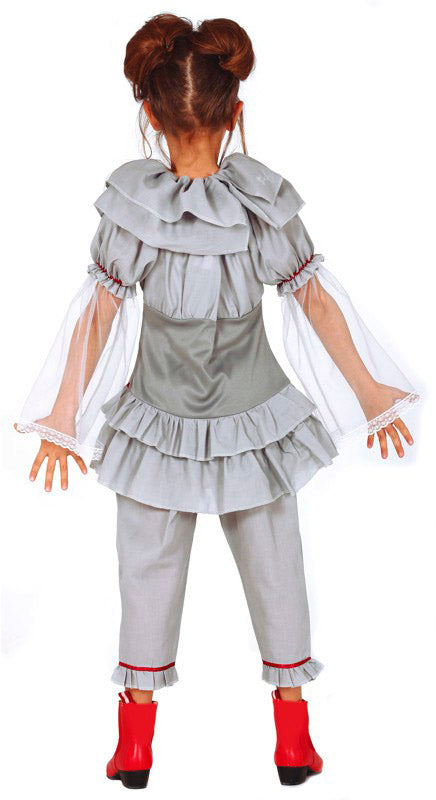 GP83521 – Clown Horror Halloween Kostüm Kinder – Größe: 110/116 – Farbe: Weiß