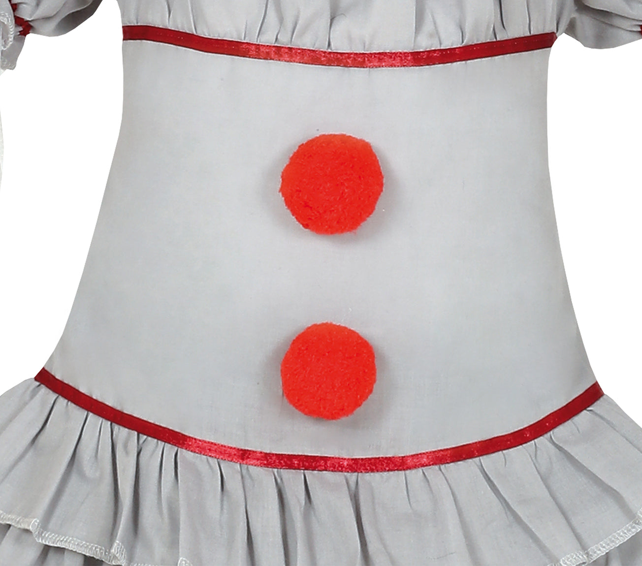GP83521 – Clown Horror Halloween Kostüm Kinder – Größe: 140/146 – Farbe: Weiß
