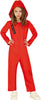 GP83703 – Dieb Abenteuer Kapuze Jumpsuit – Größe: 98/104 – Farbe: Rot