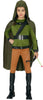 GP77238 – Bogenschütze Mittelalter Abenteuerfigur Umhang – Größe: 98/104 – Farbe: Grün