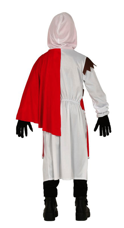 GP83560 – Mittelalterliche Krieger Assassine – Größe: 110/116 – Farbe: Rot, Ansicht 2