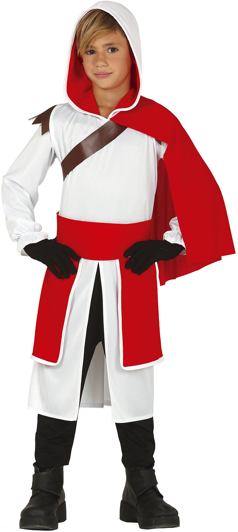 GP83560 – Mittelalterliche Krieger Assassine – Größe: 140/146 – Farbe: Rot