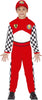 GP83586 – Sportpilot Rennen Outfit Karneval Checker – Größe: 110/116, 128/134, 140/146, 98/104 – Farbe: Rot