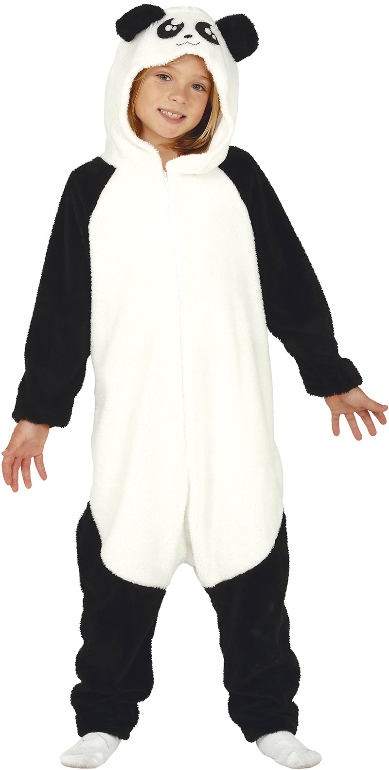 Panda Kostüm für Kinder Einteiler mit Kapuze