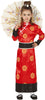 GP83634 – Asien Kimono Kostüm Kinder Rot Gelb – Größe: 98/104 – Farbe: Rot