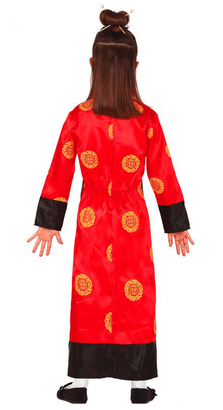 GP83634 – Asien Kimono Kostüm Kinder Rot Gelb – Größe: 98/104 – Farbe: Rot, Ansicht 2