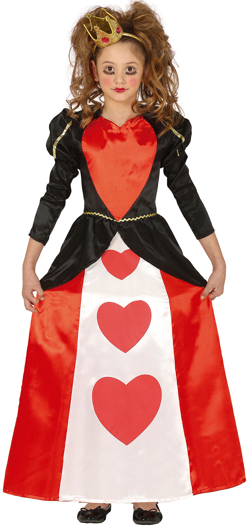 GP83638 – Königin Der Herzen Kostüm Märchenkönigin – Größe: 128/134 – Farbe: Rot