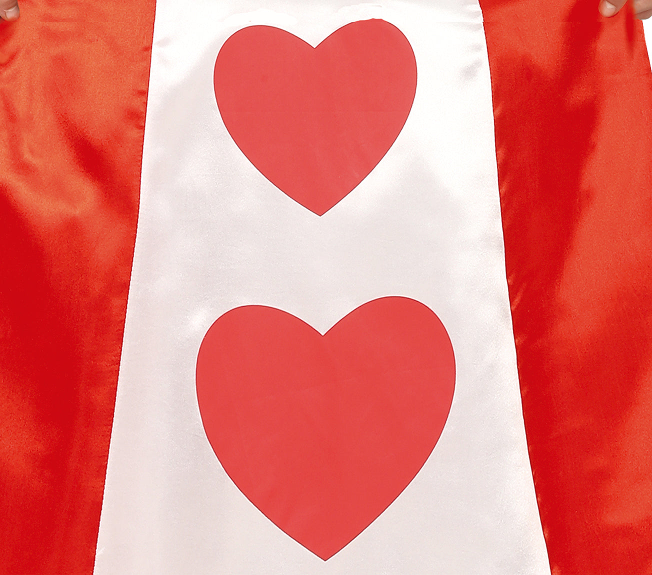 GP83638 – Königin Der Herzen Kostüm Märchenkönigin – Größe: 128/134 – Farbe: Rot