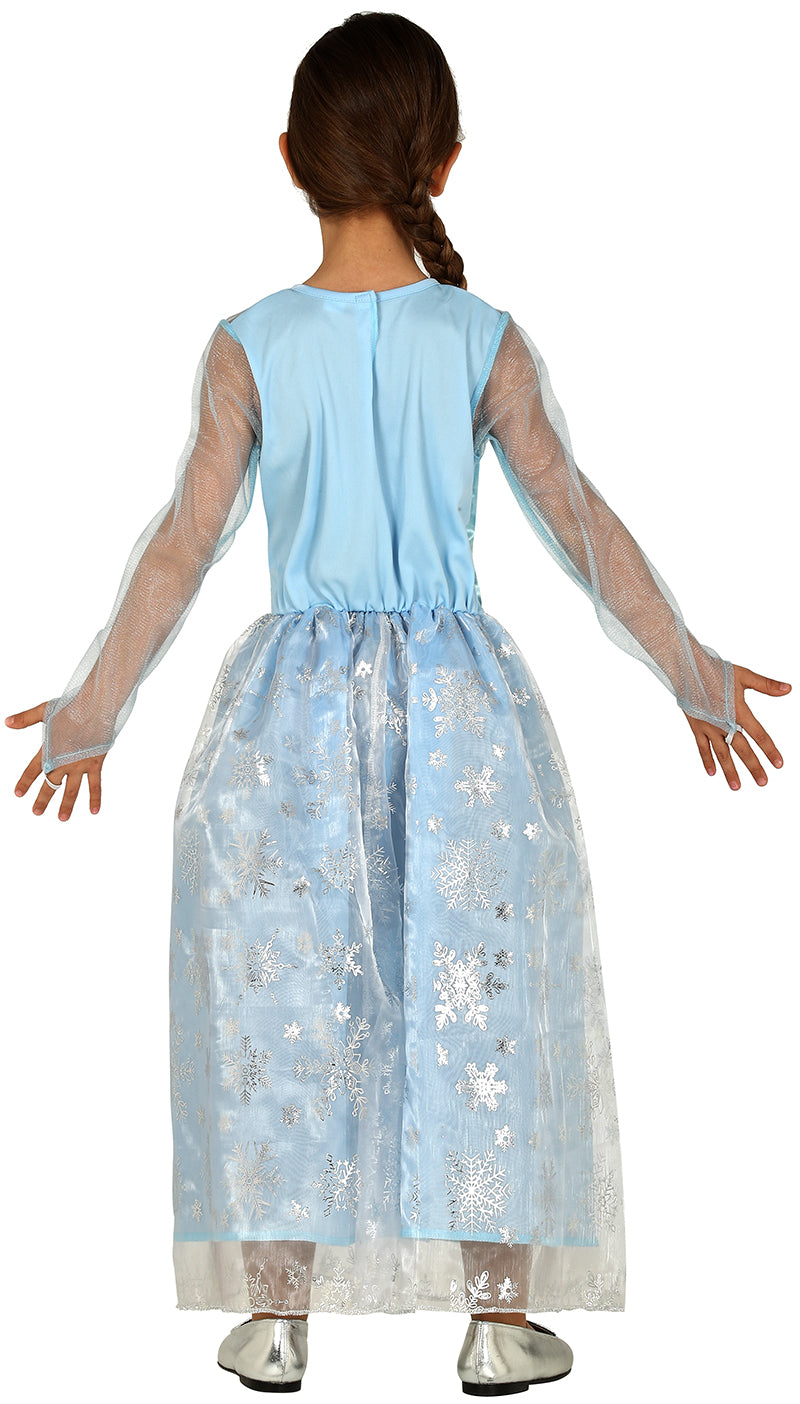 GP83699 – Prinzessin Eiskönigin Kostüm Karneval – Größe: 140/146 – Farbe: Blau
