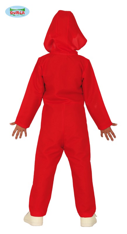 GP83703 – Dieb Abenteuer Kapuze Jumpsuit – Größe: 110/116 – Farbe: Rot