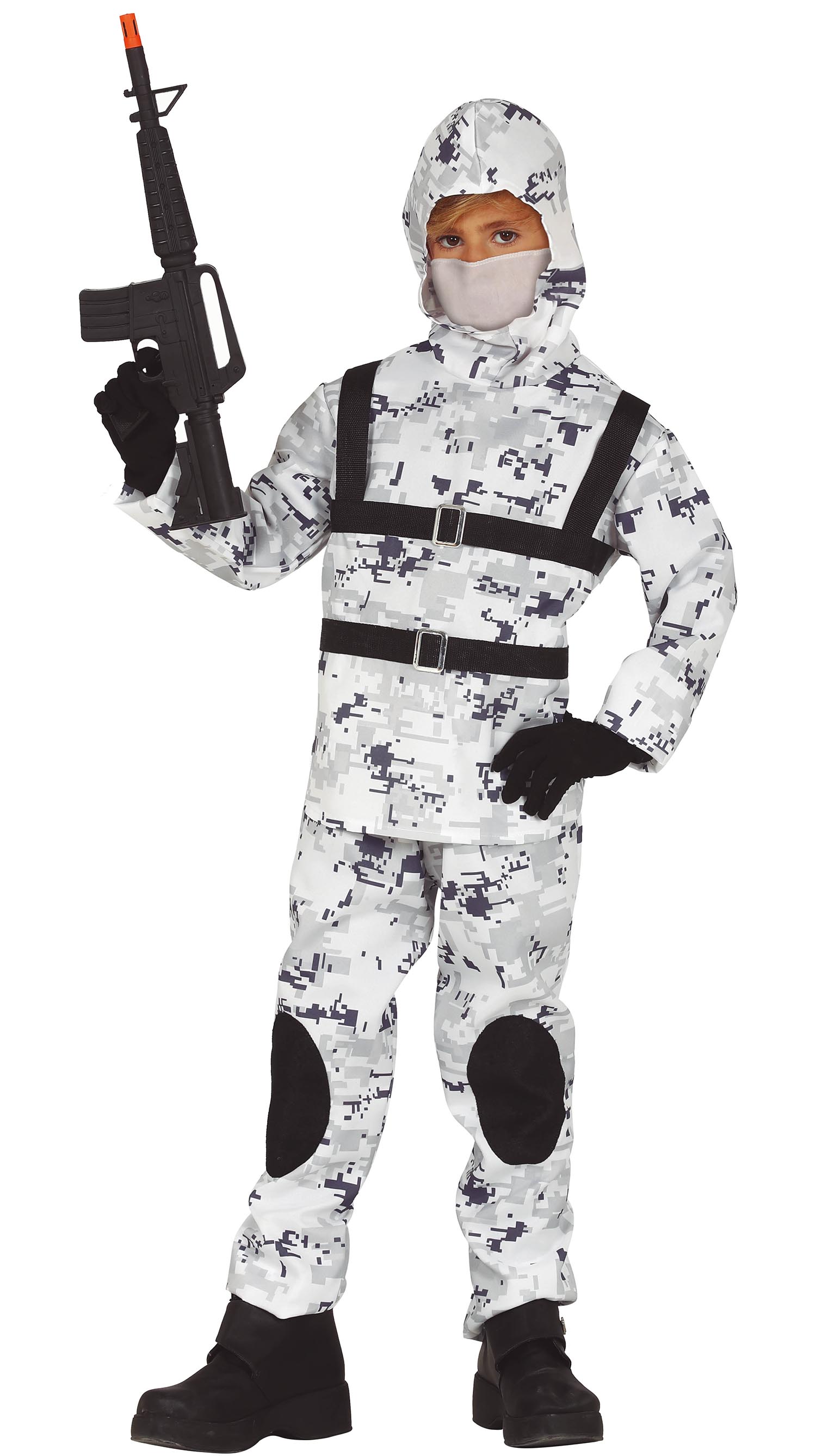 GP83725 – Militär Karneval Tarnung Spezial – Größe: 128/134 – Farbe: Weiß