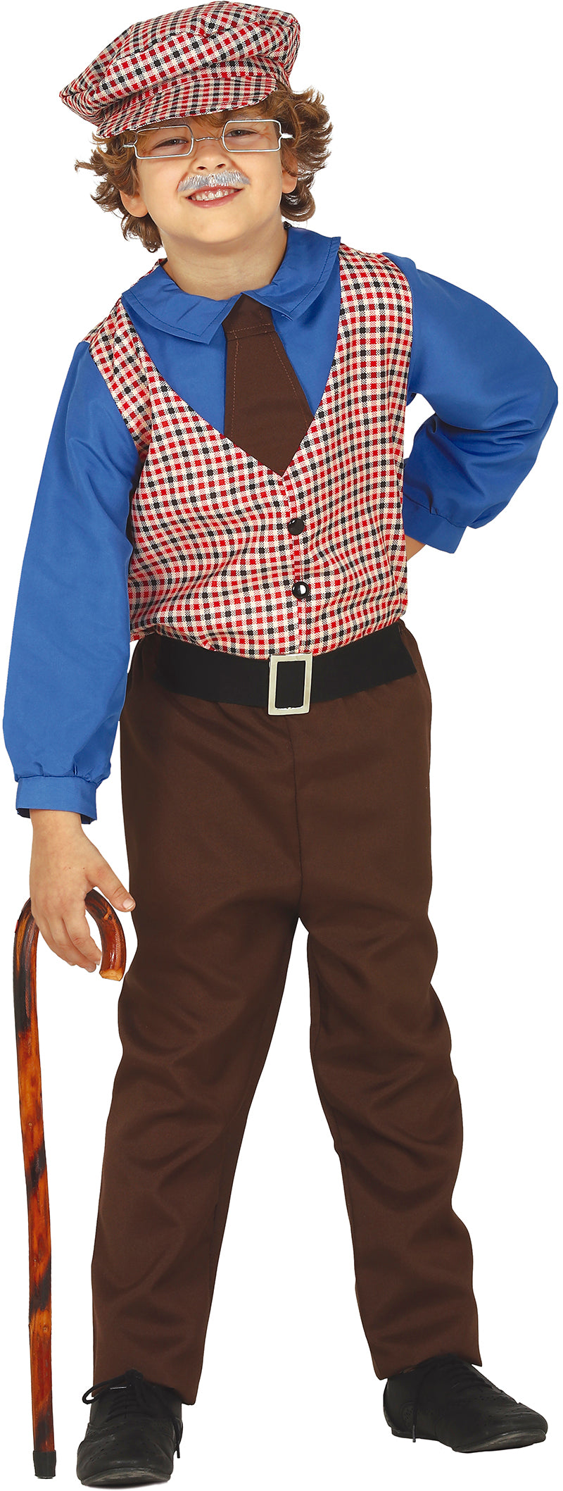 GP83731 – Großvater Abenteuer Outfit Zeitreisender – Größe: 98/104 – Farbe: Braun