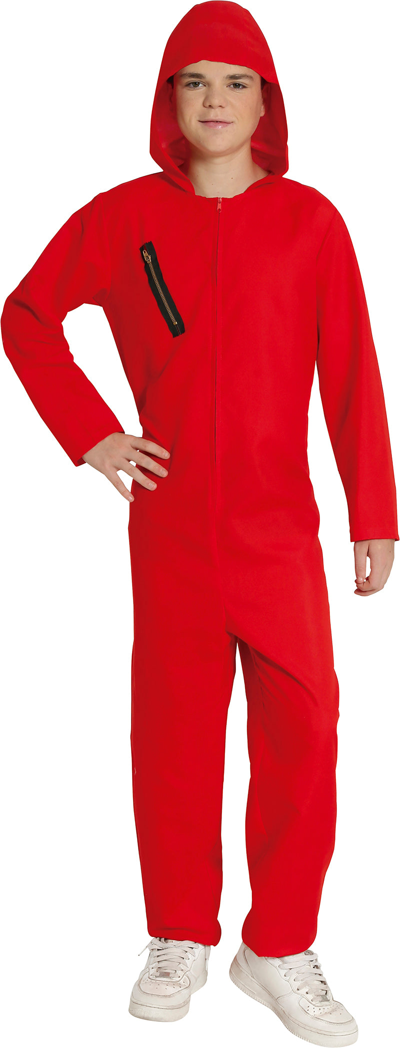 GP88689 – Dieb Kostüm Rot Overall Karneval – Größe: 14 - 16 Jahre – Farbe: Rot