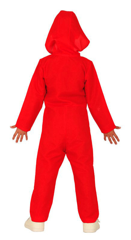 GP88689 – Dieb Kostüm Rot Overall Karneval – Größe: 14 - 16 Jahre – Farbe: Rot