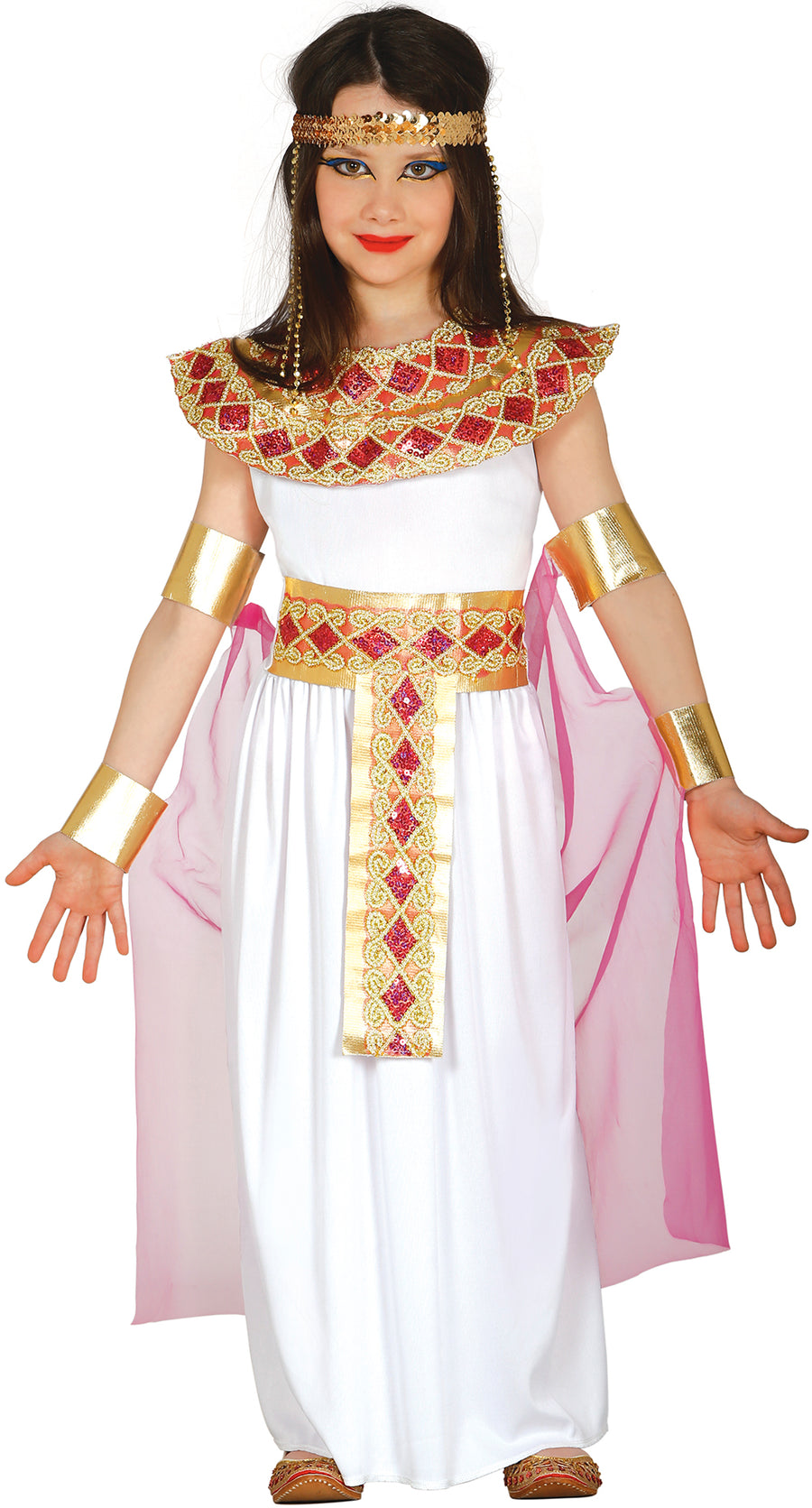 Ägypterin Kostüm für Mädchen mit Umhang