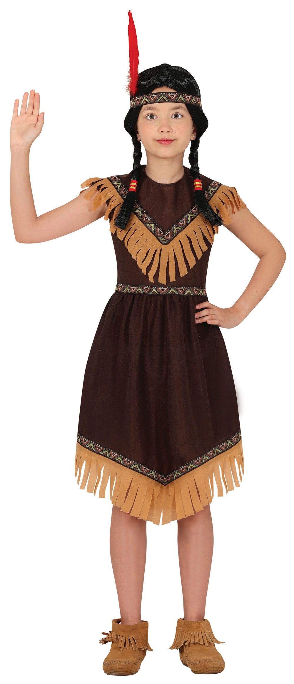GP82720 – Indisches Karneval Kostüm – Größe: 98/104 – Farbe: Braun