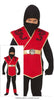 GP77232 – Ninja Krieger Kostüm Kinder Rot – Größe: 98/104 – Farbe: Rot