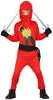 GP85708 – Ninja Krieger Karneval Anzug Kampfkunst – Größe: 98/104 – Farbe: Rot