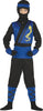 GP87474 – Ninja Kämpfer Kostüm Blau Schwarz – Größe: 98/104 – Farbe: Blau