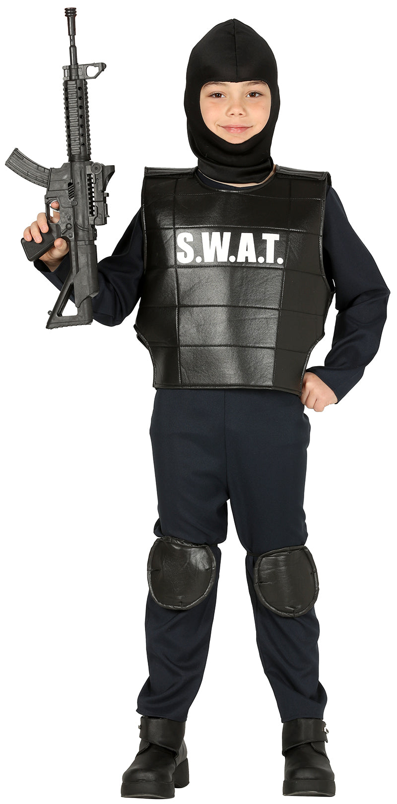 SWAT Polizist Kostüm für Jungen mit Weste
