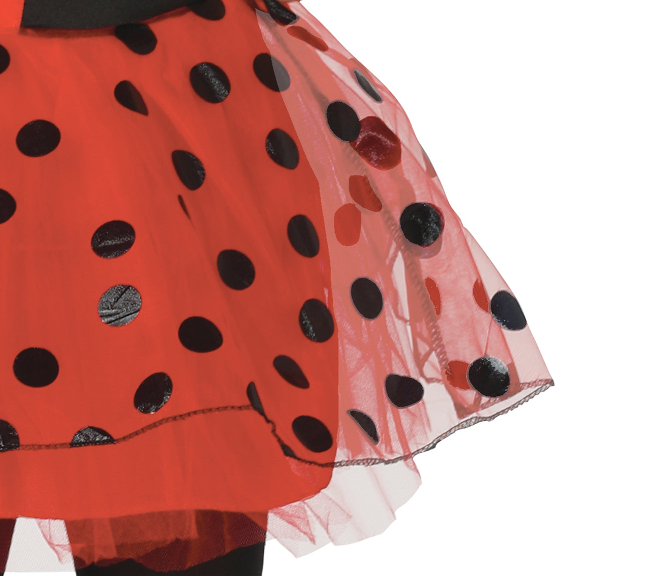 GP81890 – Marienkaefer Haarreif Fluegel Kleid Kostuem – Größe: 98/104 – Farbe: Rot
