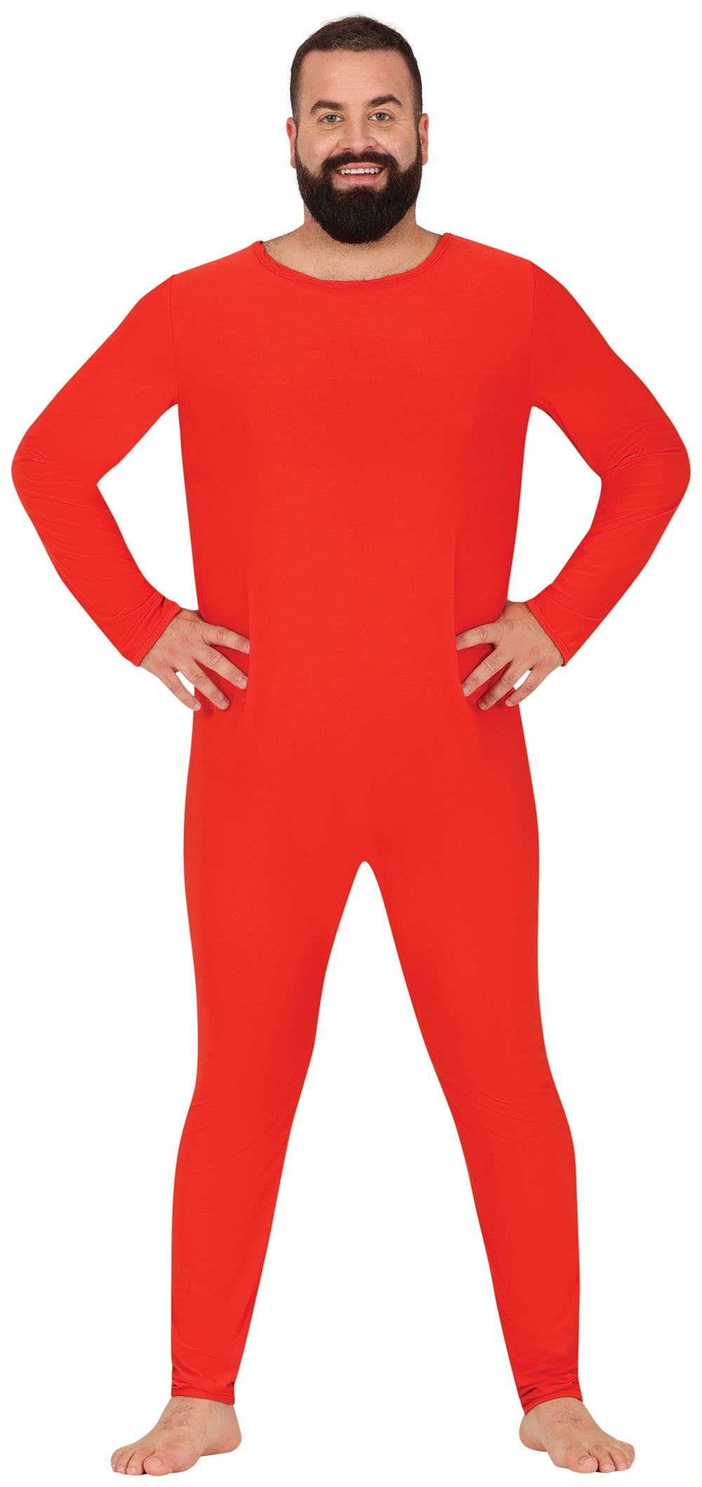 GP84374 – Sportlicher Karneval Rot Ganzkörper Stretch – Größe: 54 - 56 (XL) – Farbe: Rot