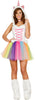 GP84537 – Einhorn Fantasie Kapuze Kleid Bunt Mantel – Größe: 42 - 44 (L) – Farbe: Mehrfarbig