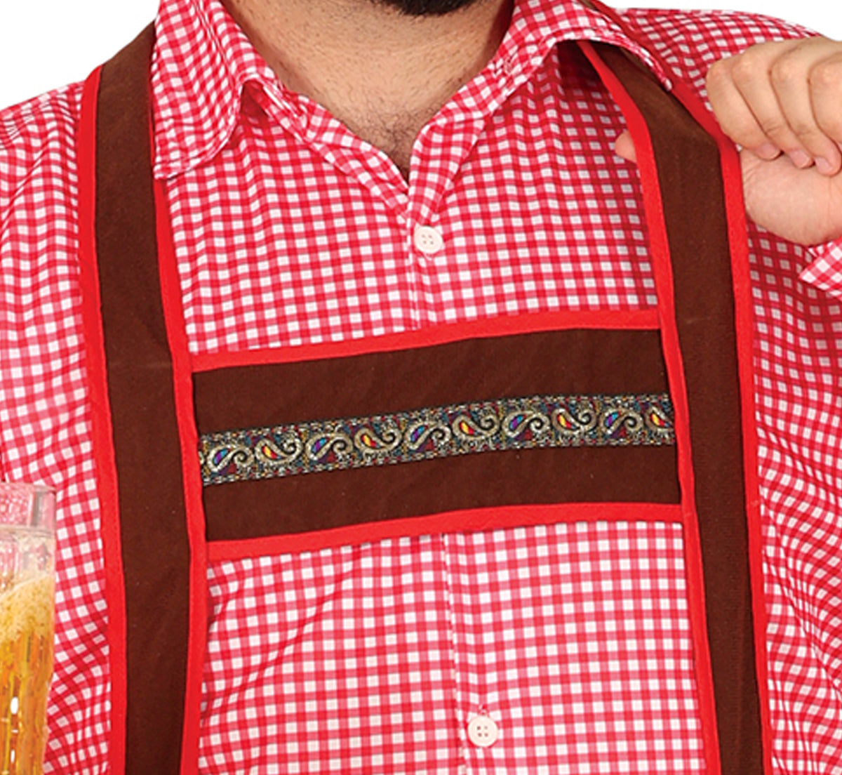 GP84610 – Oktoberfest Trachtenmode Bayerische Lebensfreude – Größe: 54 - 56 (XL) – Farbe: Rot