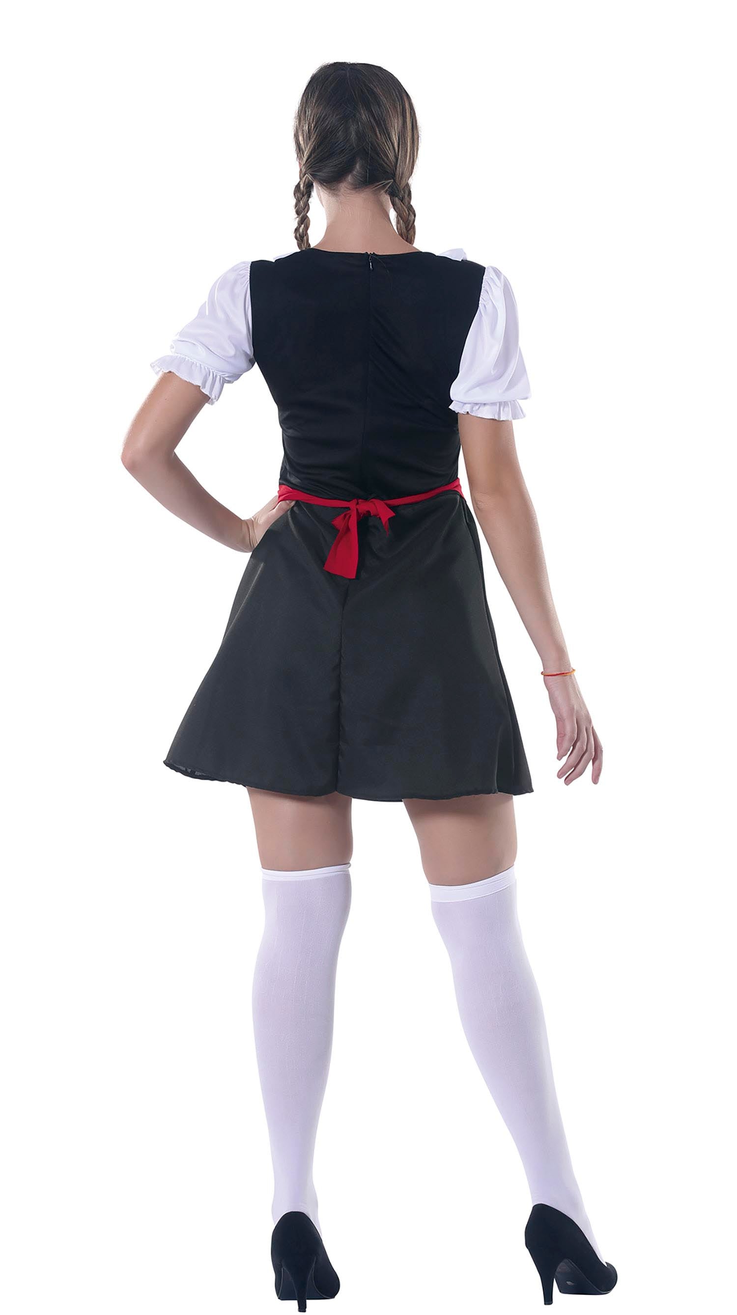 GP84619 – Oktoberfest Tracht Dirndl Klassisch – Größe: 36 - 38 (S) – Farbe: Schwarz