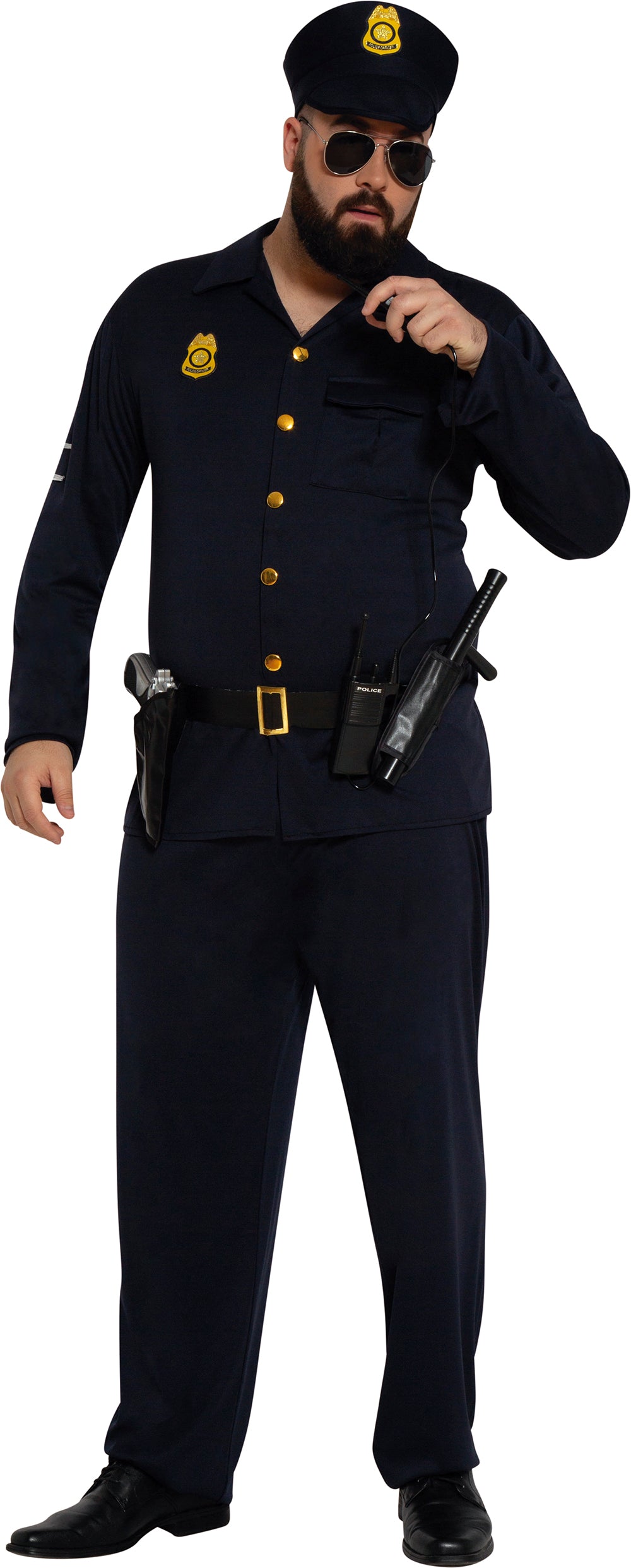 GP80180 – Polizei Karnevalskostüm Realistisches Outfit – Größe: 56 - 58 (XXL) – Farbe: Blau