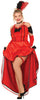 GP80374 – Cowboy Tänzerin Kleid Karneval – Größe: 44 - 46 (XL) – Farbe: Rot