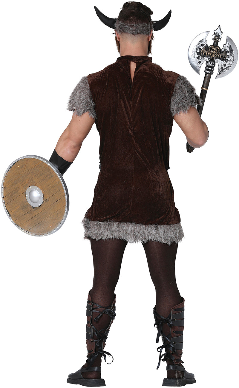 GP80415 – Wikinger Krieger Kostümhelm Hörner – Größe: 46 - 48 (S) – Farbe: Braun