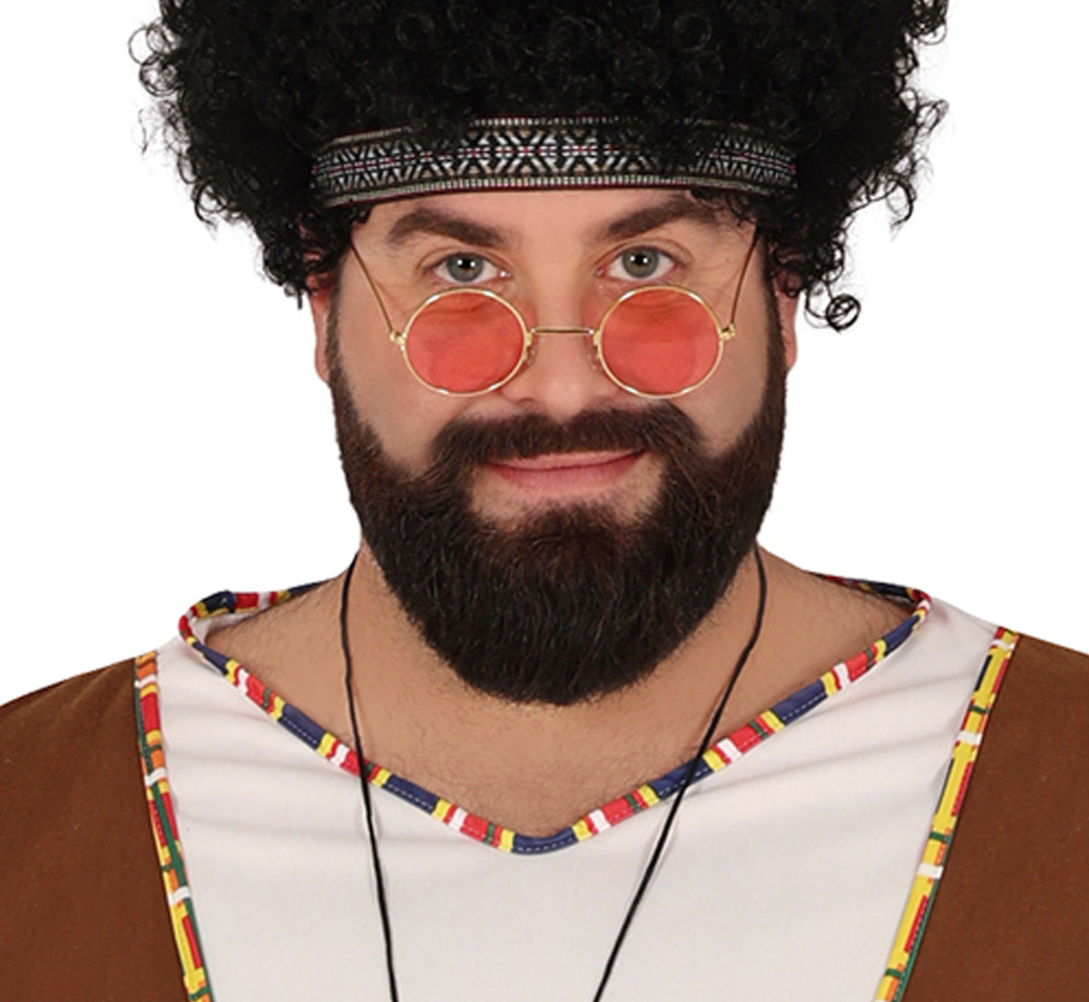 GP80522 – Hippie 70er Jahre Kostüm Bunter Flower – Größe: 54 - 56 (XL) – Farbe: Braun