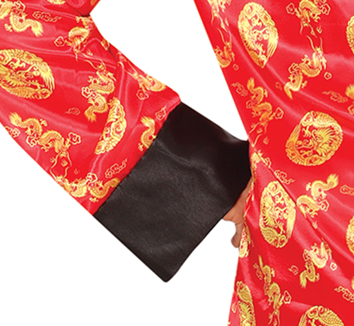 GP80666 – Asiatisches Karnevalsoutfit Drachenmuster – Größe: 54 - 56 (XL) – Farbe: Rot