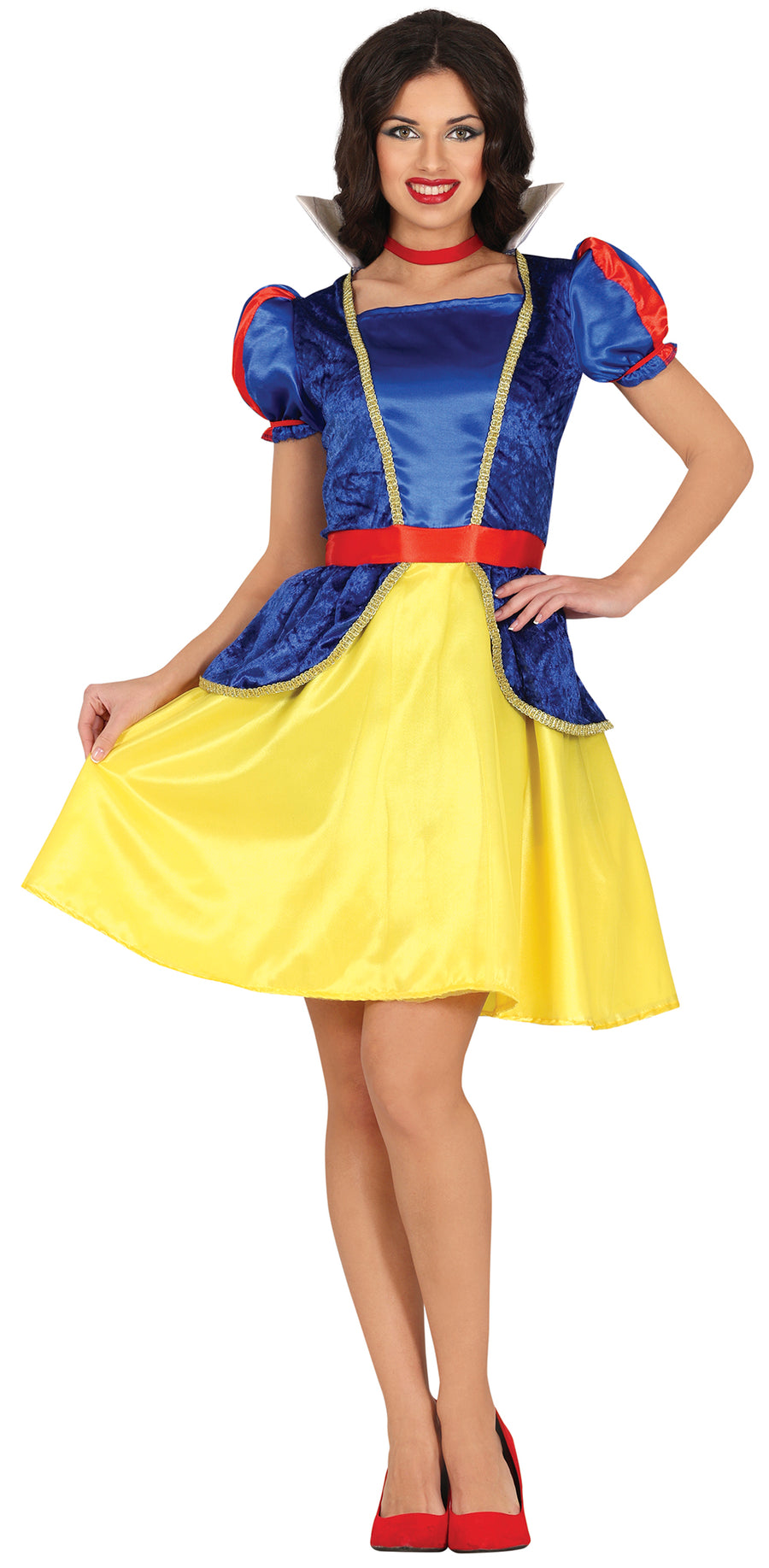 Märchenprinzessin Kostüm für Damen blau gelb